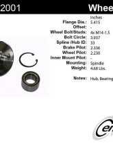 Centric C-Tek Standard Hub and Bearing Assembly Repair Kit 403.62001E                                     - 403.62001E - Image 5
