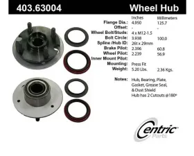Centric C-Tek Standard Hub and Bearing Assembly Repair Kit 403.63004E