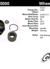 Centric C-Tek Standard Hub and Bearing Assembly Repair Kit 403.65000E                                     - 403.65000E - Image 5