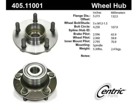Centric C-Tek Standard Hub and Bearing Assembly 405.11001E
