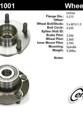 Centric C-Tek Standard Hub and Bearing Assembly 405.11001E                                     - 405.11001E - Image 5