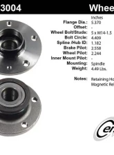 Centric C-Tek Standard Hub and Bearing Assembly; With ABS 405.33004E                                     - 405.33004E - Image 5