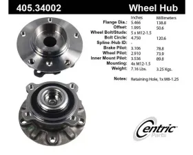 Centric C-Tek Standard Hub and Bearing Assembly 405.34002E