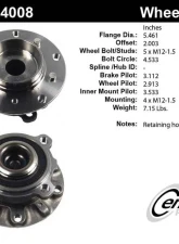 Centric C-Tek Standard Hub and Bearing Assembly 405.34008E                                     - 405.34008E - Image 5