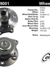 Centric C-Tek Standard Hub and Bearing Assembly 405.39001E                                     - 405.39001E - Image 5