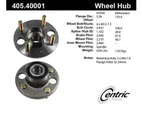 Centric C-Tek Standard Hub and Bearing Assembly 405.40001E