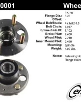 Centric C-Tek Standard Hub and Bearing Assembly 405.40001E                                     - 405.40001E - Image 5
