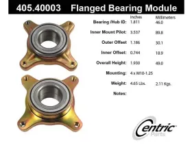 Centric C-Tek Standard Flanged Wheel Bearing Module 405.40003E