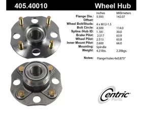 Centric C-Tek Standard Hub and Bearing Assembly 405.40010E