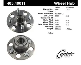 Centric C-Tek Standard Hub and Bearing Assembly 405.40011E