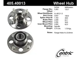 Centric C-Tek Standard Hub and Bearing Assembly 405.40013E