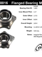 Centric C-Tek Standard Flanged Wheel Bearing Module; With ABS 405.40016E                                     - 405.40016E - Image 5