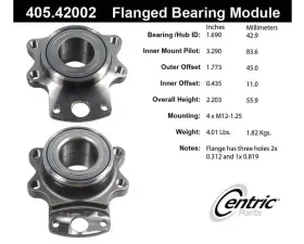 Centric C-Tek Standard Flanged Wheel Bearing Module 405.42002E