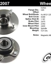 Centric C-Tek Standard Hub and Bearing Assembly; With ABS 405.42007E                                     - 405.42007E - Image 5