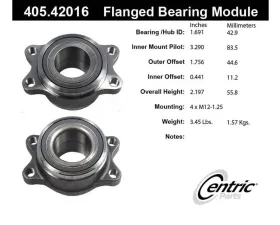 Centric C-Tek Standard Flanged Bearing Module 405.42016E