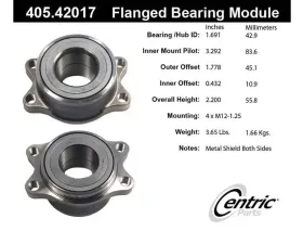 Centric C-Tek Standard Flanged Bearing Module 405.42017E