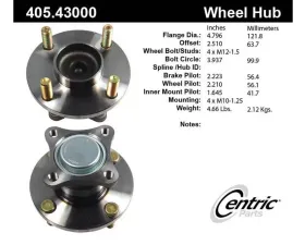 Centric C-Tek Standard Hub and Bearing Assembly 405.43000E