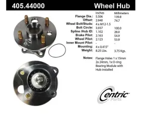 Centric C-Tek Standard Hub and Bearing Assembly 405.44000E