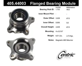 Centric C-Tek Standard Flanged Bearing Module; With ABS 405.44003E
