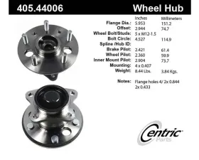 Centric C-Tek Standard Hub and Bearing Assembly 405.44006E