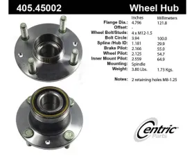 Centric C-Tek Standard Hub and Bearing Assembly 405.45002E