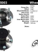 Centric C-Tek Standard Hub and Bearing Assembly 405.45003E                                     - 405.45003E - Image 5