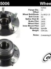 Centric C-Tek Standard Hub and Bearing Assembly 405.45006E                                     - 405.45006E - Image 5