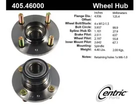 Centric C-Tek Standard Hub and Bearing Assembly 405.46000E
