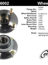 Centric C-Tek Standard Hub and Bearing Assembly 405.46002E                                     - 405.46002E - Image 5