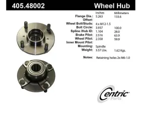 Centric C-Tek Standard Hub and Bearing Assembly 405.48002E