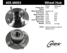 Centric C-Tek Standard Hub and Bearing Assembly 405.48003E