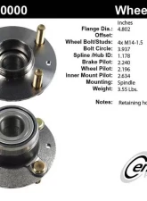 Centric C-Tek Standard Hub and Bearing Assembly 405.50000E                                     - 405.50000E - Image 5