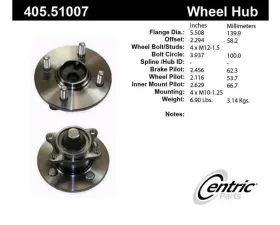 Centric C-Tek Standard Hub and Bearing Assembly 405.51007E