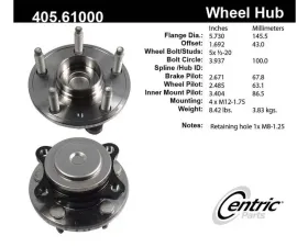 Centric C-Tek Standard Hub and Bearing Assembly 405.61000E