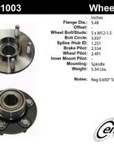 Centric C-Tek Standard Hub and Bearing Assembly 405.61003E                                     - 405.61003E - Image 5