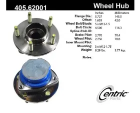 Centric C-Tek Standard Hub and Bearing Assembly 405.62001E