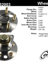 Centric C-Tek Standard Hub and Bearing Assembly 405.62003E                                     - 405.62003E - Image 5