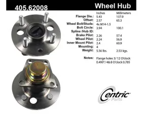 Centric C-Tek Standard Hub and Bearing Assembly 405.62008E