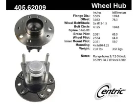 Centric C-Tek Standard Hub and Bearing Assembly 405.62009E