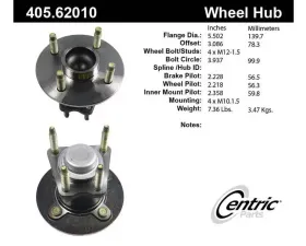 Centric C-Tek Standard Hub and Bearing Assembly 405.62010E