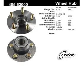 Centric C-Tek Standard Hub and Bearing Assembly 405.63000E