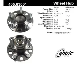 Centric C-Tek Standard Hub and Bearing Assembly 405.63001E