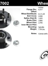 Centric C-Tek Standard Hub and Bearing Assembly 405.67002E                                     - 405.67002E - Image 5