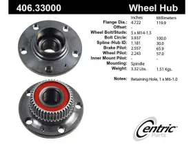 Centric C-Tek Standard Hub and Bearing Assembly 406.33000E