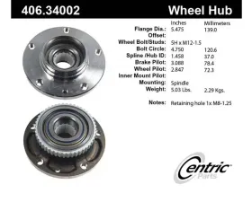 Centric C-Tek Standard Hub and Bearing Assembly 406.34002E