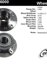 Centric C-Tek Standard Hub and Bearing Assembly 406.36000E                                     - 406.36000E - Image 5