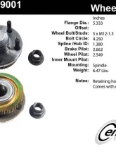 Centric C-Tek Standard Hub and Bearing Assembly 406.39001E                                     - 406.39001E - Image 5