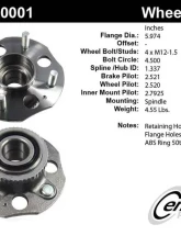 Centric C-Tek Standard Hub and Bearing Assembly; With ABS 406.40001E                                     - 406.40001E - Image 5