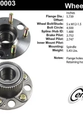 Centric C-Tek Standard Hub and Bearing Assembly 406.40003E                                     - 406.40003E - Image 5