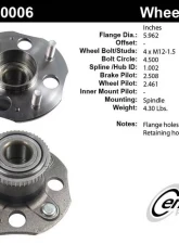 Centric C-Tek Standard Hub and Bearing Assembly 406.40006E                                     - 406.40006E - Image 5